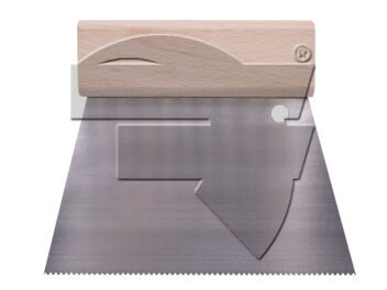 Kleberspachtel 18 cm Z2/A2  gute Qualität, mit breitem Holzheft