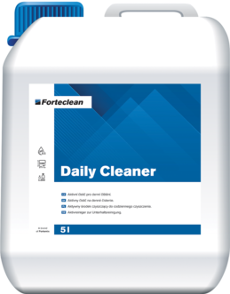 Forteclean Daily Cleaner (für alle Bodenarten), Verdünnung 1:200 mit Wasser.